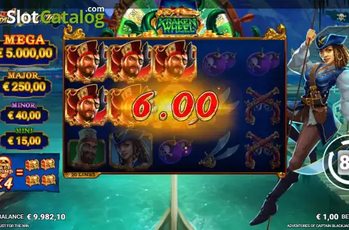 Скрин5. Adventures of Captain Blackjack слот