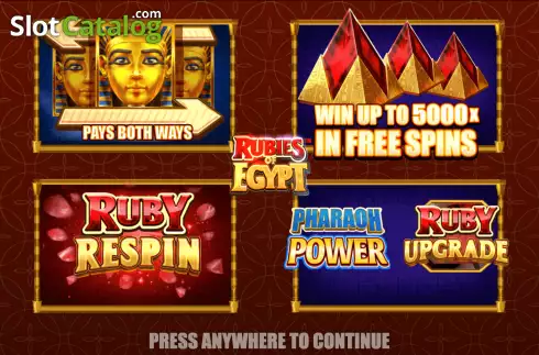 Скрин2. Rubies of Egypt слот