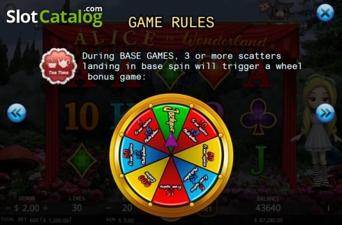 Скрин7. Alice In Wonderland (KA Gaming) слот