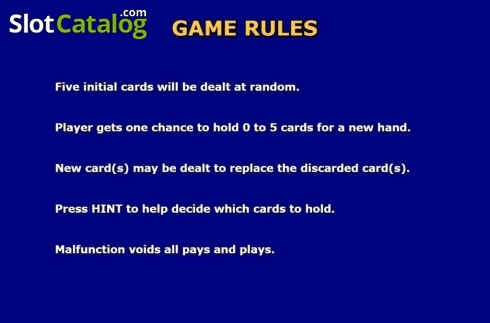 Скрин4. Super Video Poker слот