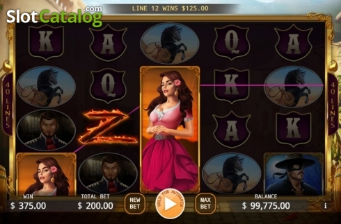Скрин3. The Mask of Zorro (KA Gaming) слот