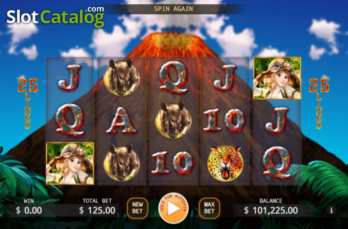 Скрин2. Volcano Adventure слот