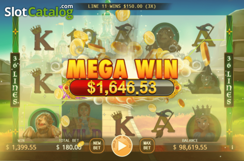 Скрин4. The Wizard of Oz (KA Gaming) слот
