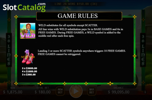 Скрин6. The Wizard of Oz (KA Gaming) слот