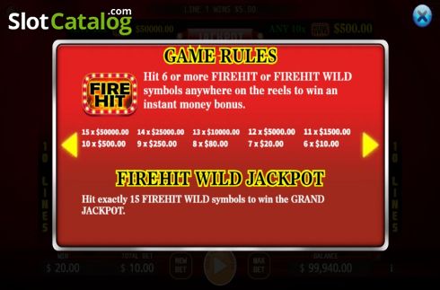 Скрин7. Fire Hit слот