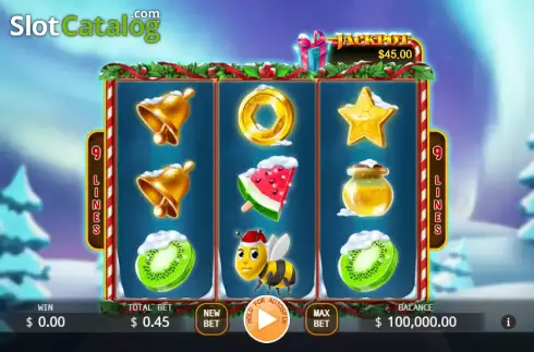 Скрин2. Santa Bumble Bee слот