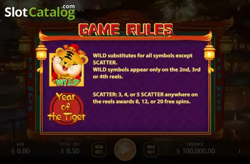 Скрин8. Year of the Tiger (KA Gaming) слот