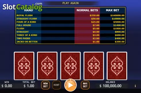 Скрин3. Lucky Video Poker слот
