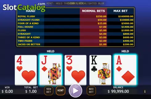 Скрин4. Lucky Video Poker слот