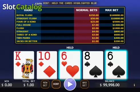 Скрин5. Lucky Video Poker слот