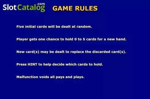 Скрин8. Lucky Video Poker слот