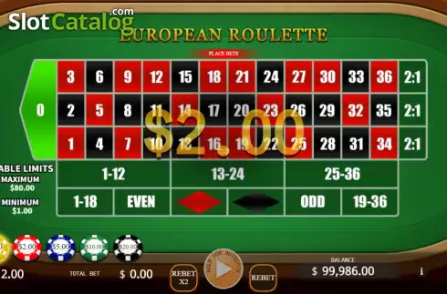 Скрин6. European Roulette (KA Gaming) слот