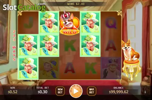 Скрин3. Queen's Corgi слот