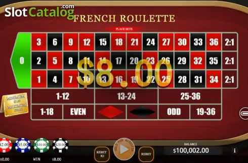 Скрин3. French Roulette (KA Gaming) слот