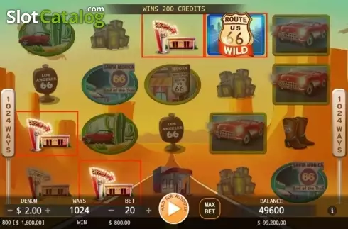 Скрин3. Route 66 слот
