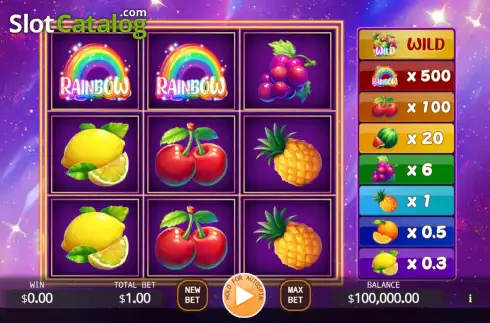 Скрин2. Rainbow Fruit Scratch слот