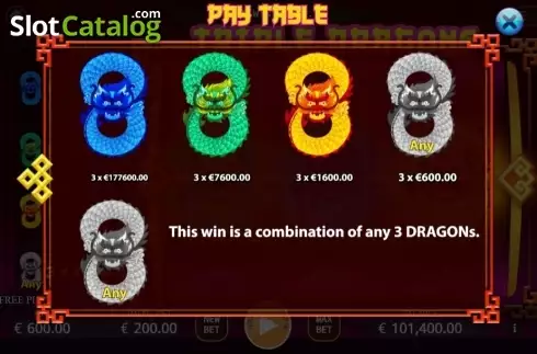 Скрин6. Triple Dragons (KA Gaming) слот