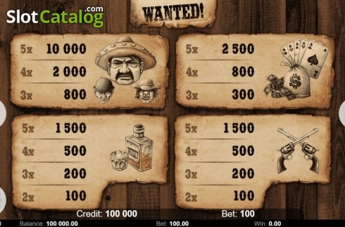 Скрин5. Wanted (Kajot Games) слот