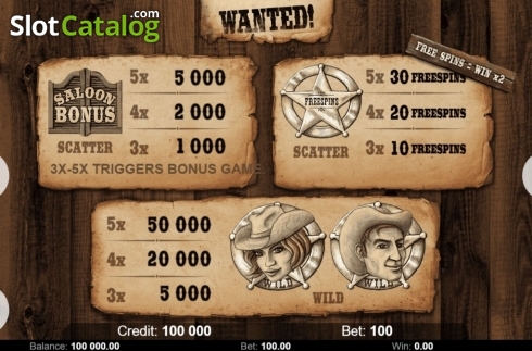 Скрин6. Wanted (Kajot Games) слот