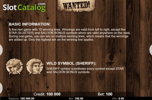 Скрин7. Wanted (Kajot Games) слот
