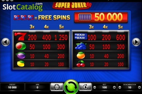 Скрин8. Super Joker 40 (Kajot Games) слот