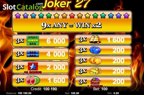 Скрин5. Joker 27 слот