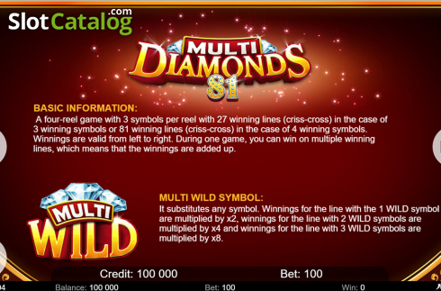 Скрин9. Multi Diamonds 81 слот