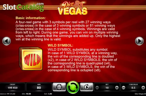 Скрин7. Dice Vegas 81 слот