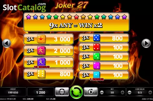 Скрин5. Joker 27 Dice слот