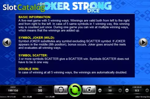 Скрин9. Joker Strong Dice слот