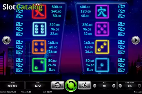 Скрин5. Neon Dice (KAJOT) слот