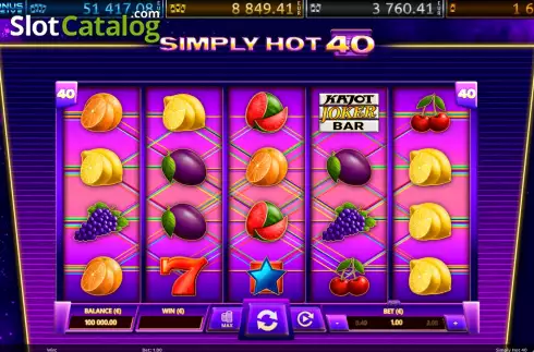 Скрин2. Simply Hot 40 слот