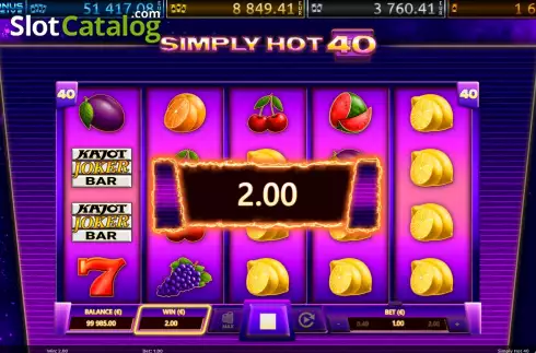 Скрин4. Simply Hot 40 слот