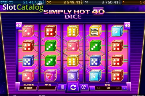 Скрин2. Simply Hot 40 Dice слот