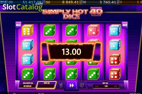 Скрин4. Simply Hot 40 Dice слот