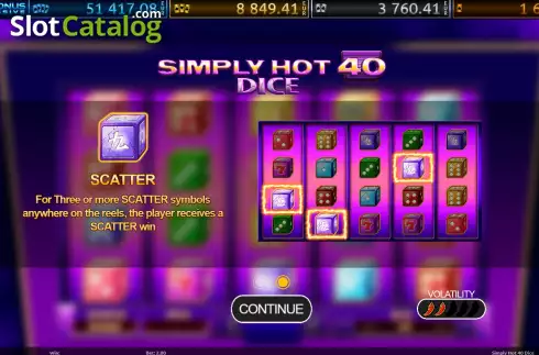 Скрин6. Simply Hot 40 Dice слот