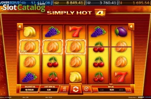 Скрин4. Simply Hot 4 слот