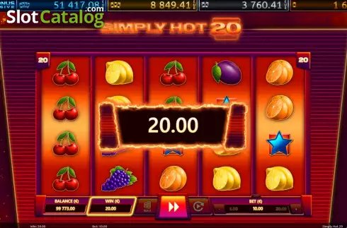 Скрин3. Simply Hot 20 слот
