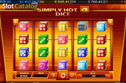 Скрин2. Simply Hot 4 Dice слот