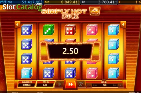 Скрин4. Simply Hot 4 Dice слот