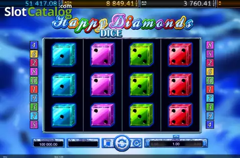 Скрин2. Happy Diamonds Dice слот