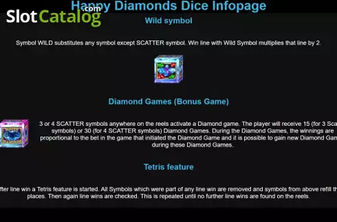Скрин6. Happy Diamonds Dice слот