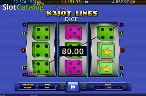 Скрин3. Kajot Lines Street Dice слот