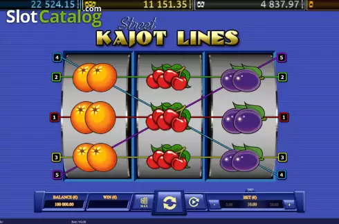 Скрин2. Kajot Lines Street слот
