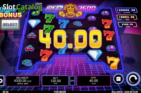 Скрин3. Joker 3600 слот