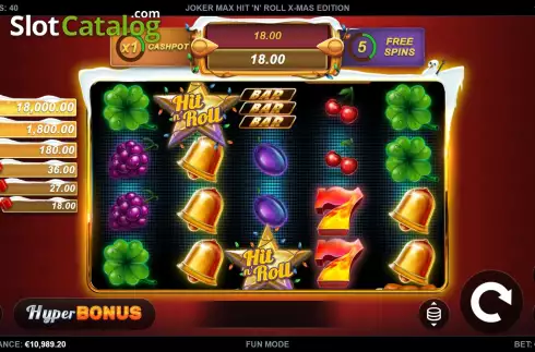 Скрин2. Joker Max: Hit 'n' Roll Xmas Edition слот