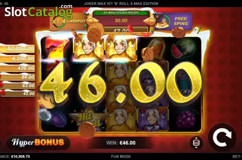 Скрин6. Joker Max: Hit 'n' Roll Xmas Edition слот