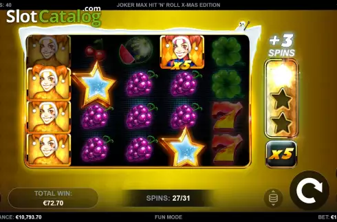 Скрин9. Joker Max: Hit 'n' Roll Xmas Edition слот
