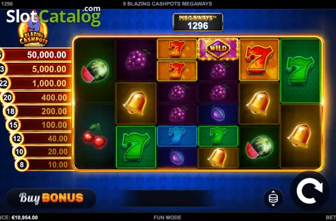 Скрин2. 9 Blazing Cashpots Megaways слот