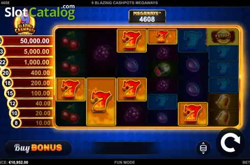 Скрин3. 9 Blazing Cashpots Megaways слот